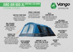 Vango Joro Air 600XL Sentinel Eco Dura Tent -Vango || Kampa || Outwell Sales Store Joro Air 600XL SED small