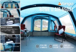 Vango Rome II 650XL Airbeam Tent - With Free Footprint 19 Vango Rome II 650XL Airbeam Tent - With Free Footprint -Vango || Kampa || Outwell Sales Store RomeIIAir650XLlowres small