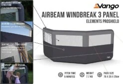 Vango Airbeam Windbreak 3 Panel (Elements Proshield) 7 Vango Airbeam Windbreak 3 Panel (Elements Proshield) -Vango || Kampa || Outwell Sales Store airbeam windbreak 3 panel elements proshield high res