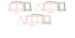 Outdoor Revolution Airedale Side Porch Awning -Vango || Kampa || Outwell Sales Store airedale side porch floorplan 3