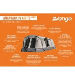 Vango Anantara Air TC 450XL Tent -Vango || Kampa || Outwell Sales Store anantara iv air tc 450xl 3