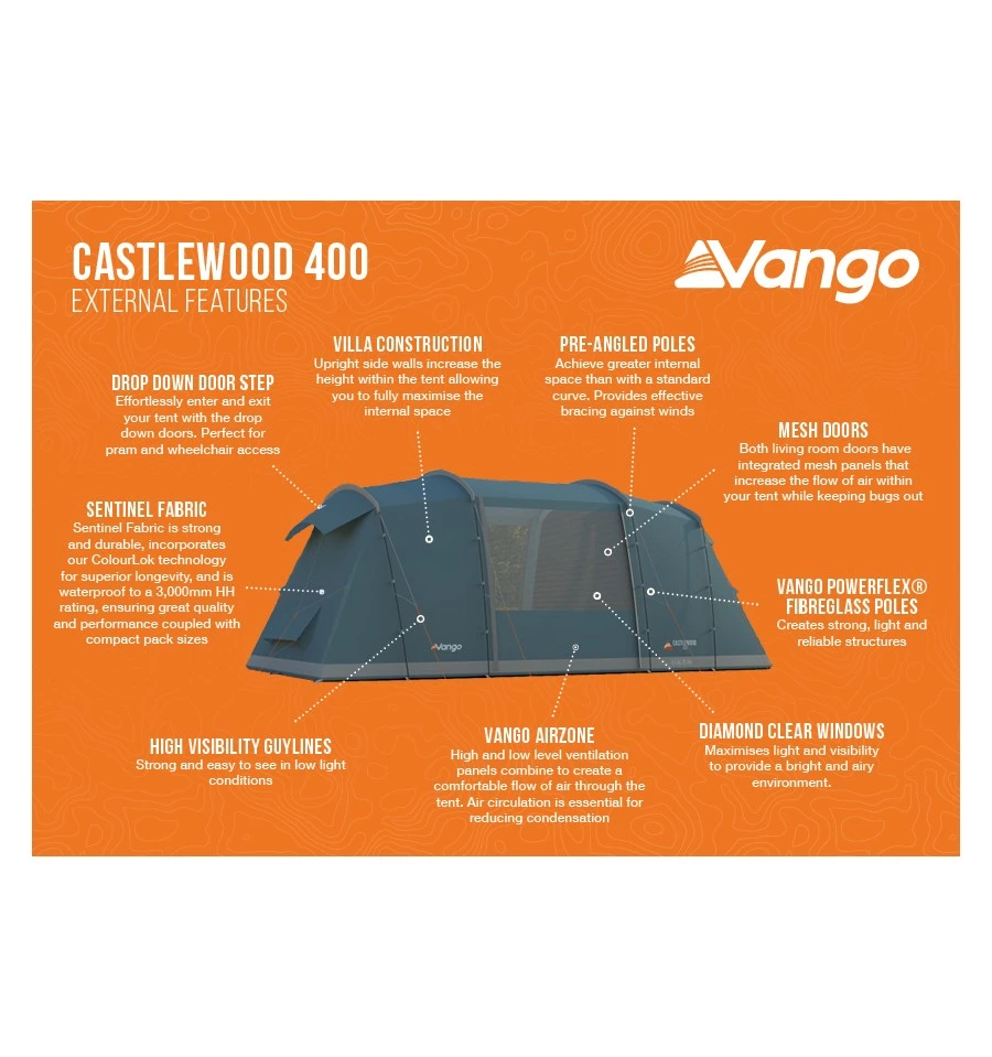 Vango Castlewood 400 Tent Package 5 Vango Castlewood 400 Tent Package - Image 3