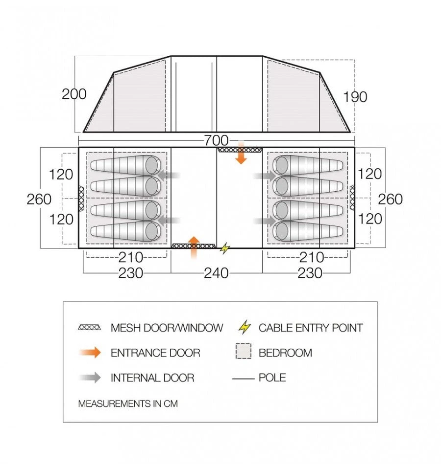 Vango Castlewood 800XL Tent Package 4 Vango Castlewood 800XL Tent Package - Image 2