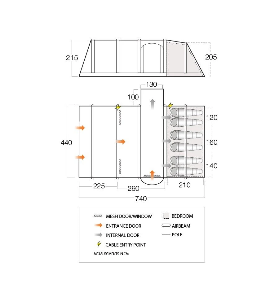 Vango Rome II 650XL Airbeam Tent - With Free Footprint 5 Vango Rome II 650XL Airbeam Tent - With Free Footprint - Image 3