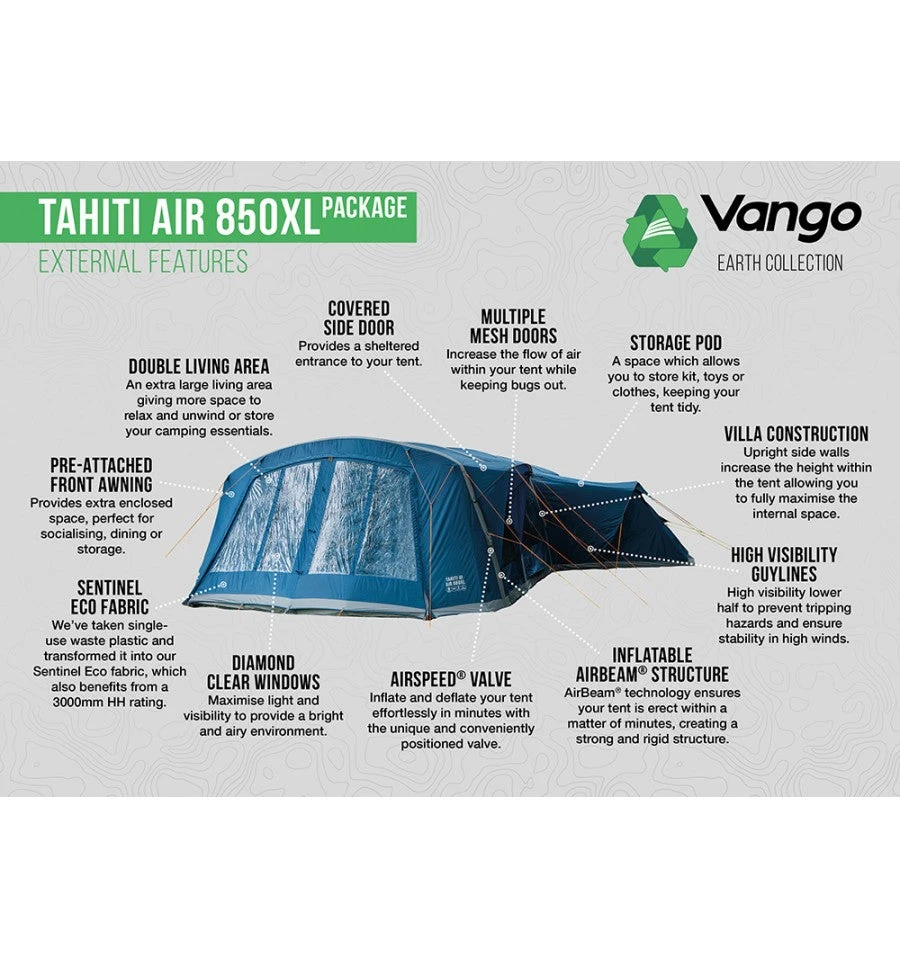 Vango Tahiiti 850XL Airbeam Tent 2023 5 Vango Tahiiti 850XL Airbeam Tent 2023 - Image 3